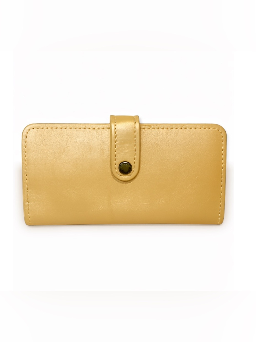 Portland Leather Goods Wallet Genuine Leather Yellow Gold New